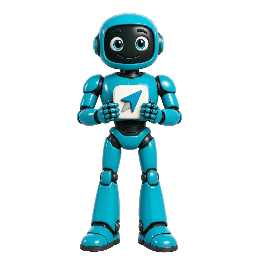 Redirect action character — a Pixar-style robot representing the redirect link action